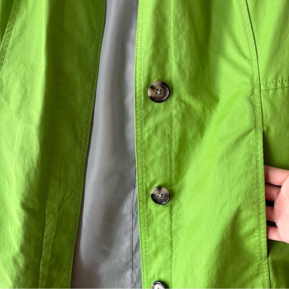Eddie Bauer Women’s Button-Up Spring Coat – XS – Lime Green long jacket bright - Picture 6 of 11